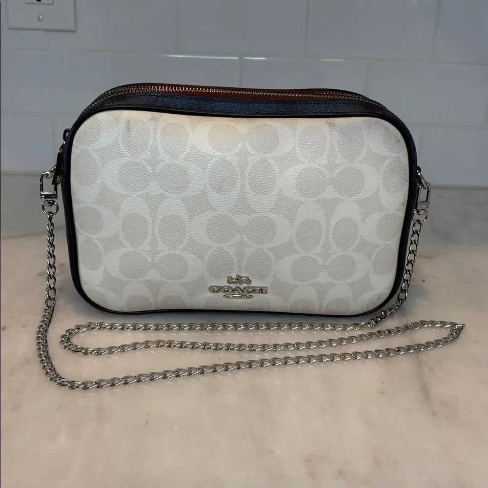 Coach Bag Purse Handbag Jes In Blocked Signature Canvas Crossbody Bag Pocketbook